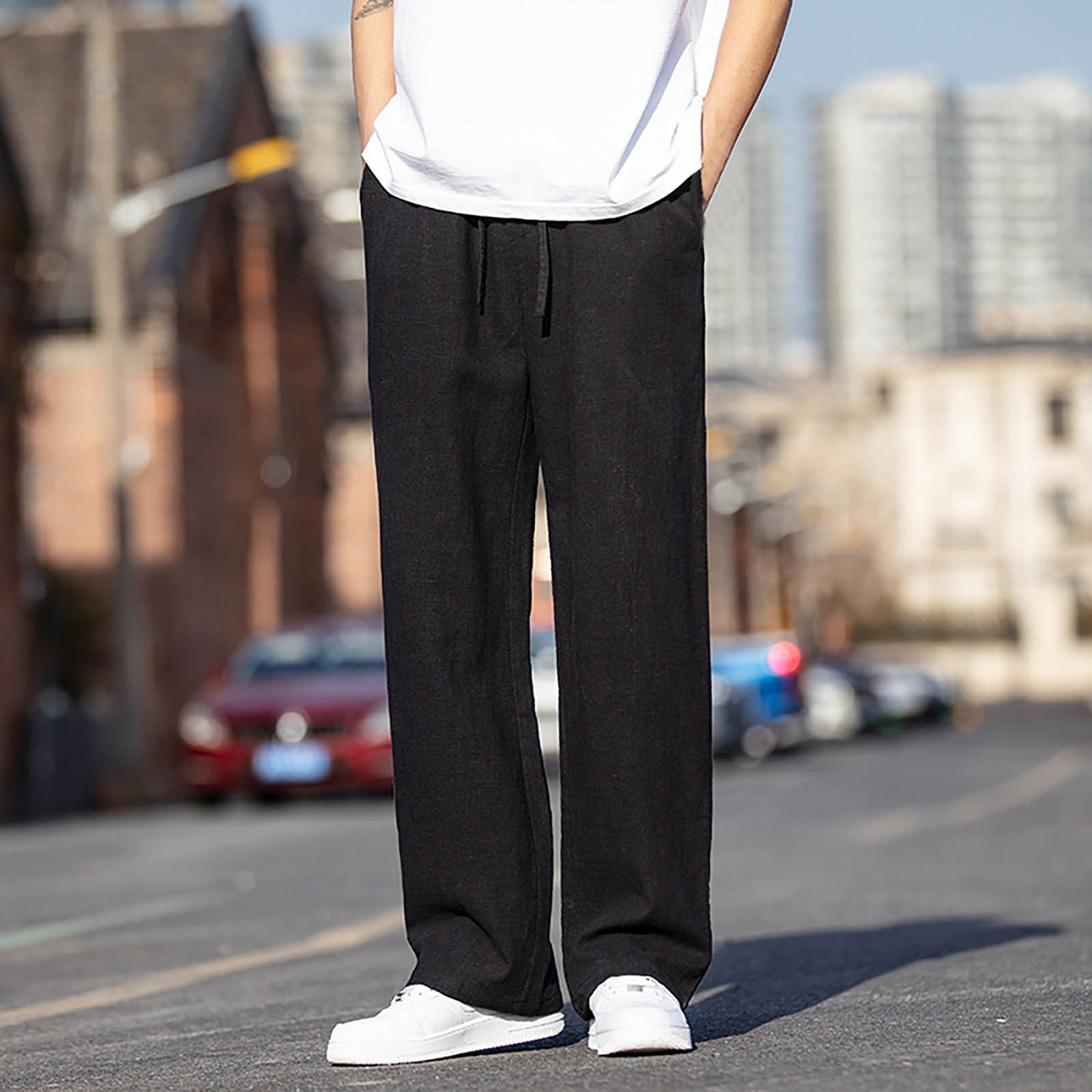 メンズウェア #Cph AMATEUR ADJUSTABLE WIDE PANTS Cph/Golf™️ AMATEUR ADJUSTABLE WIDE PANTS - BLACK - – Cph