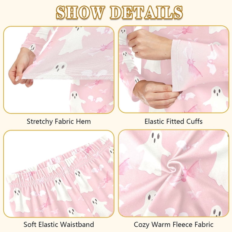 Thermal Underwear Sets for Women Base Layer Cold Weather Top Bottom ...