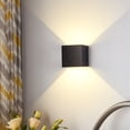 thumbnail image 4 of Indoor Wall Sconce LED Wall Lamp Black, Up Down Wall Mount Lights Mini Metal for Living Room Bedroom Decor, Warm White-2PCS, 4 of 5