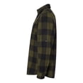 thumbnail image 3 of Burnside - Yarn-Dyed Long Sleeve Flannel Shirt - 8210 - Army/ Black - Size: 3XL, 3 of 8