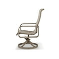 thumbnail image 4 of Beln 28 Inch Swivel Armchair Set of 2, Outdoor, Sling Fabric, Beige, 4 of 5