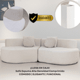 thumbnail image 2 of Sofá AIRJOL™ YY-21 Ivory — Doble Curvo con Estética Suave y Moderna, 2 of 8