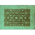 thumbnail image 1 of Ahgly Company Indoor Rectangle Oriental Turquoise Blue Industrial Area Rugs, 4' x 6', 1 of 4