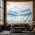 thumbnail image 6 of Misty Mountain Forest and Lake Scene with Wildflowers, Calming Watercolor for Nature Lovers, Tranquil Wall Art Decor, Housewarming Gift, Tapestry Wall Hanging for Bedroom and Living Room, 6 of 7