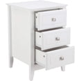 thumbnail image 6 of VINGLI Upgraded White Nightstand w/ 3 Drawers Modern Bedroom Wooden Bed Side Table, 6 of 8