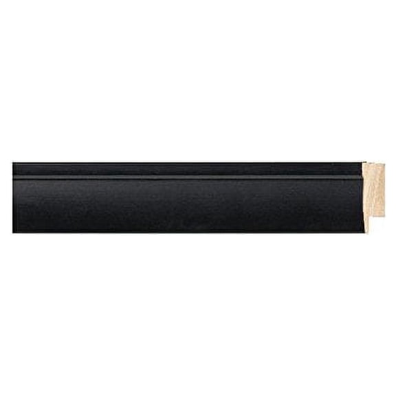 Picture Frame Moulding (Wood) 100Ft Bundle - Contemporary Black Finish - 1" Width - 7/16" Rabbet