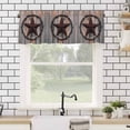 thumbnail image 4 of Texas Star Brown Valances for Windows Farmhouse Country Western Brown Wooden Rod Pocket Curtain Valance Window Treatment Short Curtains for Kitchen Living Room, 60"x14", 4 of 5