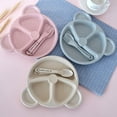 thumbnail image 3 of pitrice Divided Plates Set 3-Compartment Leakproof for Toddler Kids pink, 3 of 8