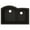 Obsidian, variant on Elkay ELXHU3322RJB0 Quartz Luxe Offset 60 40 Double Bowl Undermount Sink with Aqua Divide Jubilee