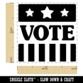 thumbnail image 2 of Vote Stars and Stripes Voting Patriotic Self-Inking Rubber Stamp Ink Stamper - Green Ink - Small 1 Inch, 2 of 7