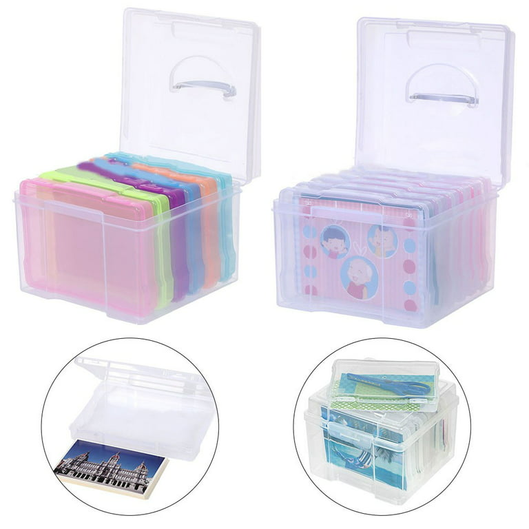 Novelinks 24 Pack Photo Storage Boxes for 4 inchx6 inch Pictures Photo Organizer Case Photo Keeper Picture Storage Containers Box,Clear, Size: 4 x 6