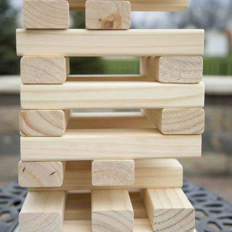  WOOD CITY Giant Tumbling Timber Tower Game (Stacking from 2 to  4 Feet), Classic Jumbo Outdoor Game for Adults Kids Family, 54 Pieces  Premium Pine Wood Blocks Toy : Toys & Games