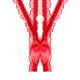 thumbnail image 2 of Gibobby Ropa Interior con Entrenamiento Mujeres Transparente Sexy Hot Open File Low Rise Lace Pearl Hollow Tanga（Rojo，Talla única), 2 of 4
