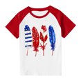 thumbnail image 4 of GERsome 4th of July Kids Boys T-Shirts, Girls Crewneck Short Sleeve Comfort Tees Summer Unisex American Flag Tshirts, Sizes 5-6 Years, 4 of 7