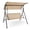 Beige, variant on Costway 3-Seat Patio Swing Chair with Adjustable Canopy, 800 lbs Heavy-Duty Metal Frame Black
