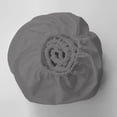 thumbnail image 2 of Color Sense 100% Cotton Percale Single Fitted Bedsheet Cool & Crisp Twin Dark Gray, 2 of 13