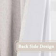 thumbnail image 4 of 100% Blackout Curtains for Bedroom 108 Inches Long Grommet Linen Face Full Light Blocking Curtain Drapes for Living Room Thermal Linen Look Curtains 2 Panels Set, 52" W x 108" L, Navy, 4 of 8