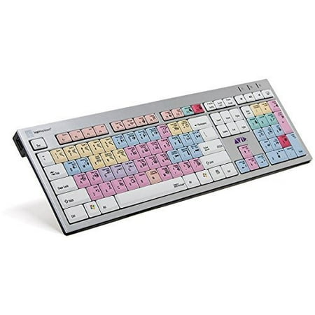 Logickeyboard Avid Digidesign Pro tools Slim Line PC Keyboard | Shortcut Printed Keyboard for Avid Pro