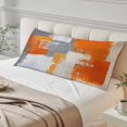 thumbnail image 5 of Burnt Orange Grey Body Pillow Cover 20x54, Oil Painting Smear Modern Abstract Art Decorative Pillowcase with Zipper, Microfiber Pillow Protector, Soft Breathable Long Lumbar Pillowcases for Women, 5 of 9