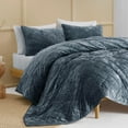 thumbnail image 2 of Wonderful Bedding Diamond Quilting Luxury Crushed Velvet 3-Pieces Quilt Set, 2 of 6