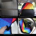 thumbnail image 4 of Funda de asiento de coche LoyaGour, impermeable, arcoíris, 75 x 142 cm, 2 unidades, 4 of 7