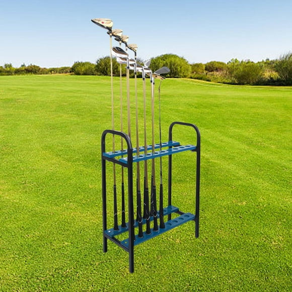 Golf Club Holder, Golf Clubs Organizer Golf Putter Holder Stand, Holds 18 Clubs Metal Golf Club Rack for Garden, Golf Simulator Driving Range
