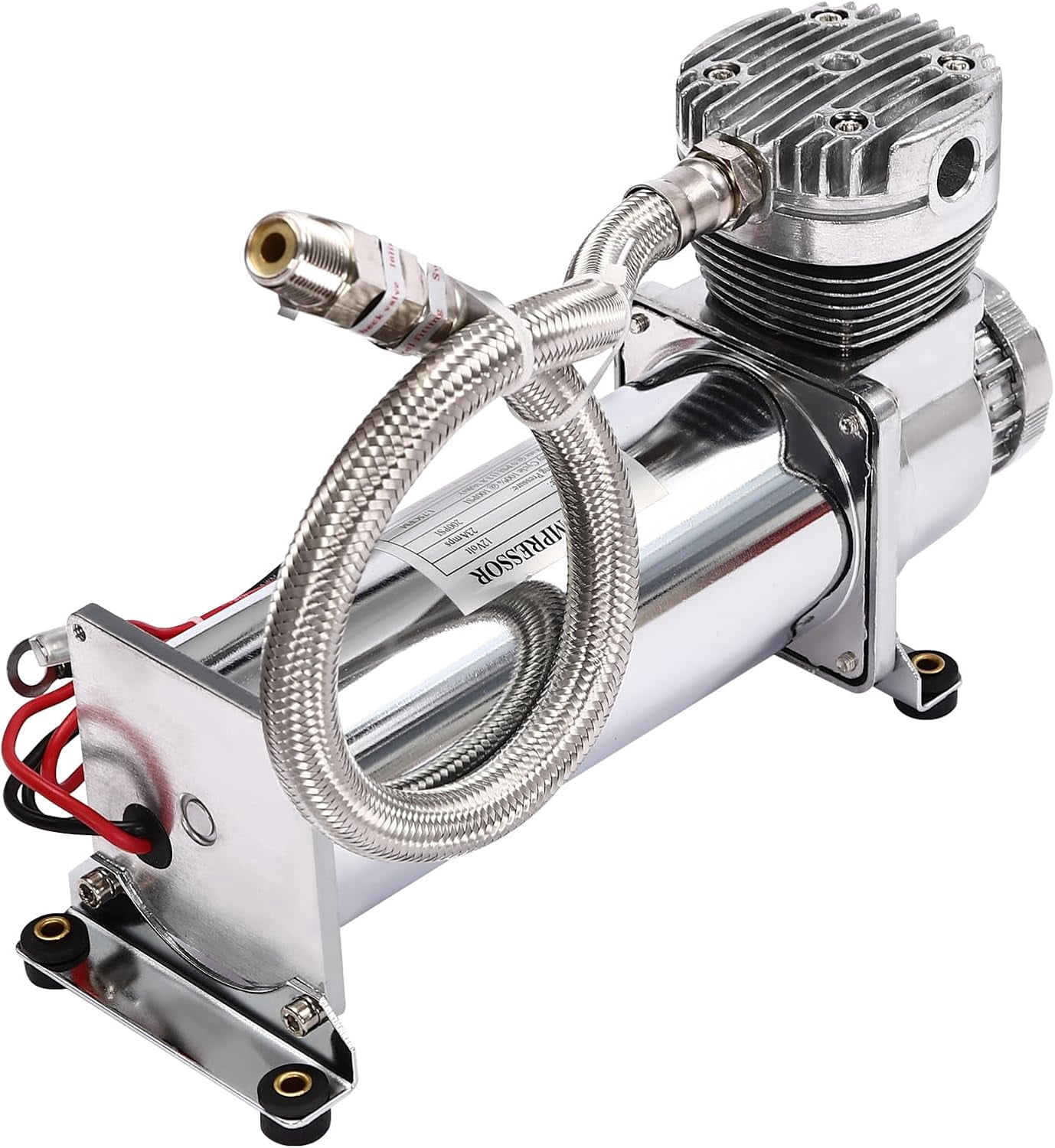 Air Compressor Kit, 12V Air Ride Suspension Compressor, Heavy Duty Airflow Tire Inflator, Portable Air Compressor, Car Retrofit Suspension Air Pump 200PSI