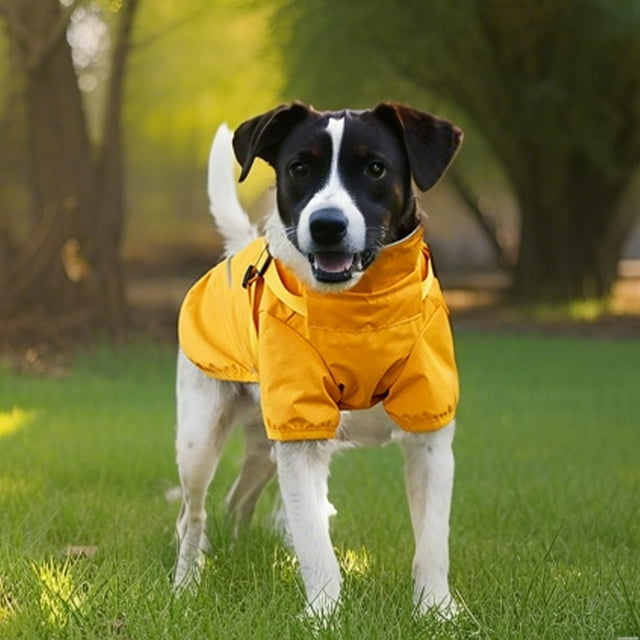 Dog Raincoat Pet Supplies Small And Medium Sized Dog Chest And Back Integrated Poncho Reflective Teddy Dog Pet Clothes for Medium Dogs Male Pet Clothes Hangers for Small Dogs Pet Clothes for Large