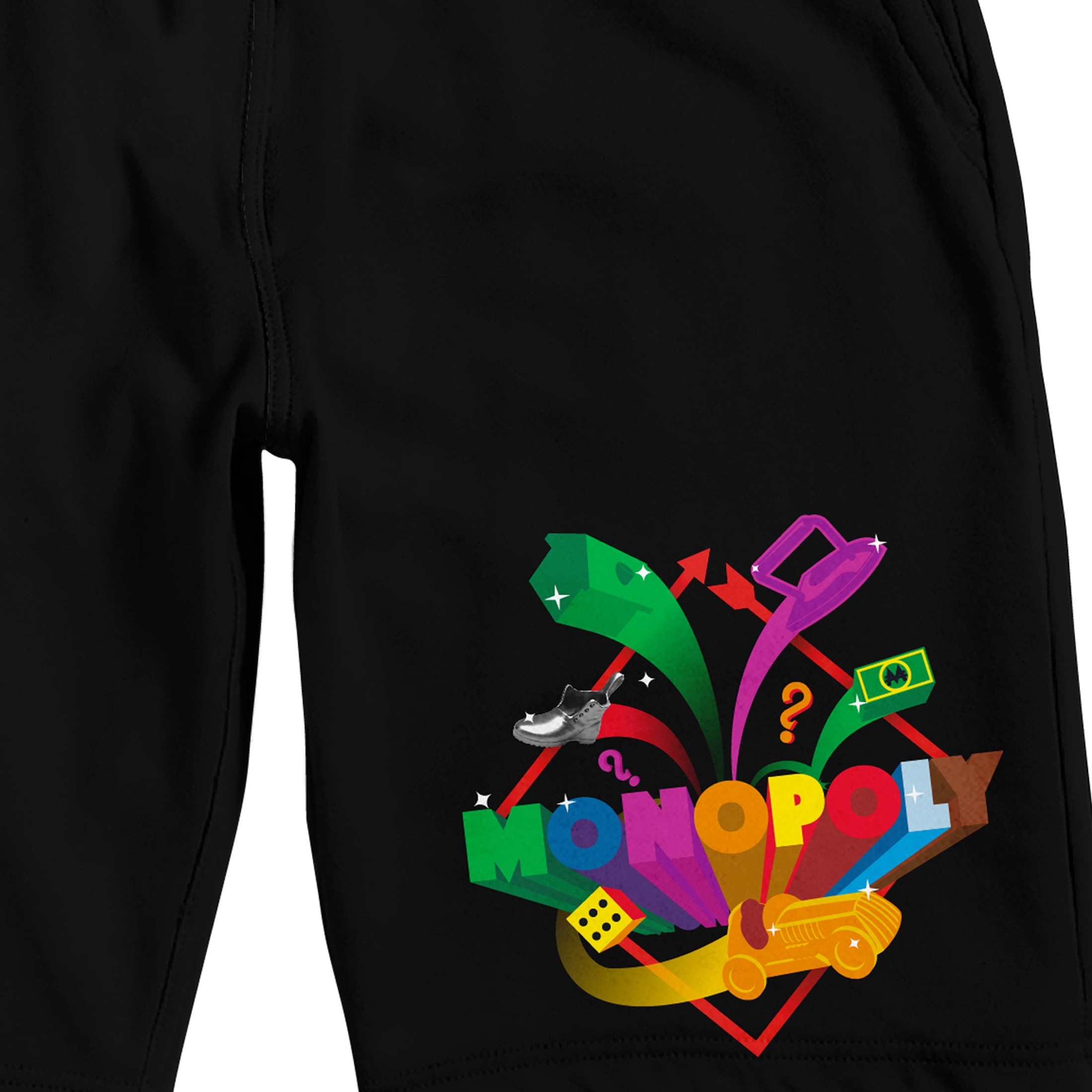 Monopoly "This Is How I Roll" Men's Black Lounge Shorts-Medium