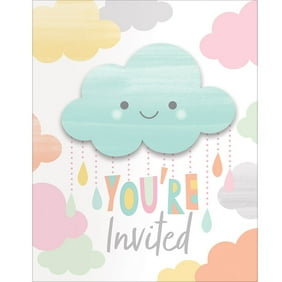 hallmark baby shower invitations (elephant tons of fun, pack of 20)