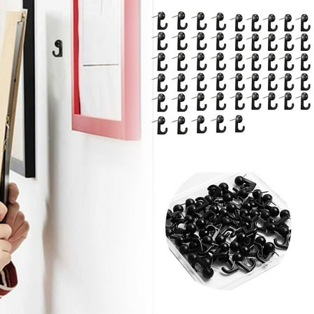 

Creative Black Transparent Hook I Nails Cork Nails Hand Diy Decorative Wall Nails 50pc