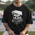 thumbnail image 2 of Retro Bear with Cheese Grater Hat and Sunglasses Vintage T-Shirt – Funny Graphic Tee for Men & Women, 2 of 5