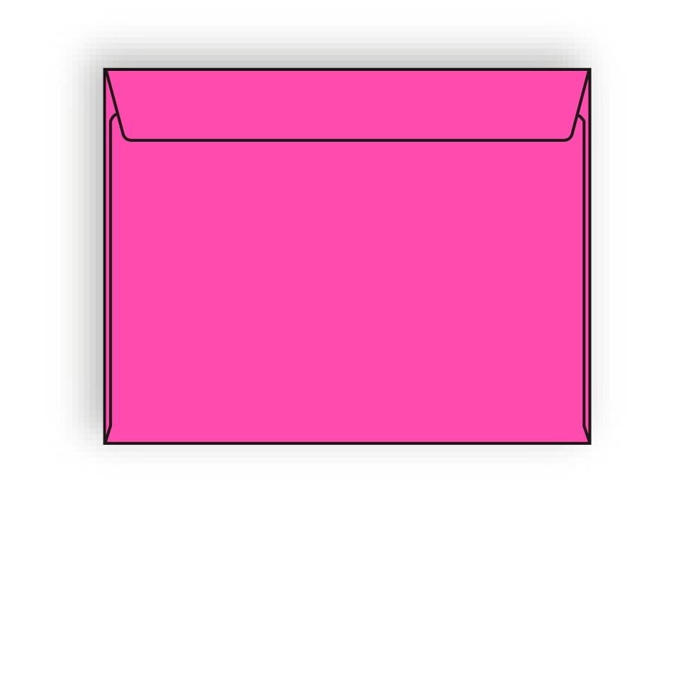 Acid Free Fuchsia Brightly Box of 500 Side Seams 24# 6 x 9 Open Side Booklet Envelopes 