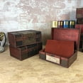 thumbnail image 2 of Retro Wooden Decorative Book Box Treasure Chests Box Storage Organizers Vintage Handmade Jewelry Case for Desk Decors, 2 of 8