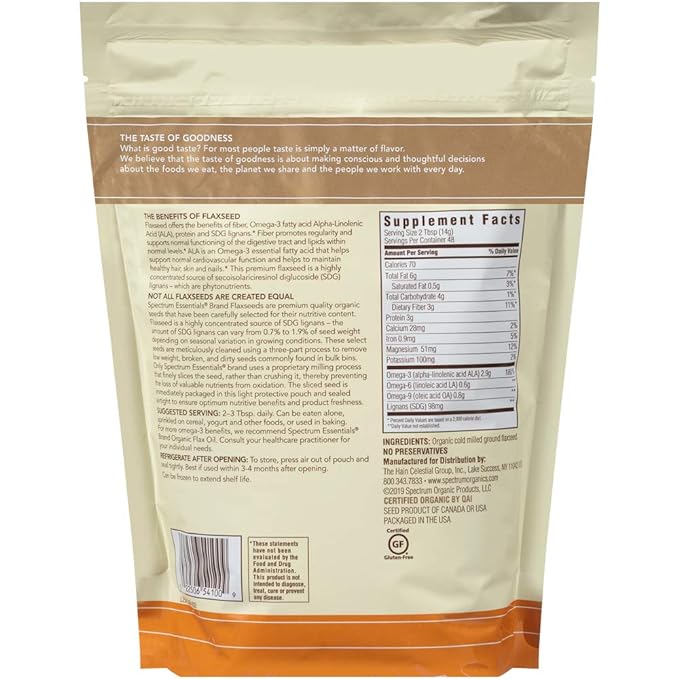 Spectrum Essentials Organic Ground Premium Flaxseed, 24 Oz