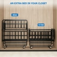 thumbnail image 5 of Slumbrae Folding Bed with Mattress, Twin Size, Heavy Duty Steel Slat Frame, Portable Rollaway Bed with Memory Foam Mattress with Bamboo Rayon Cover, Easy Assembly, Ideal for Guests & Camping, Black, 5 of 7