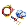 thumbnail image 4 of 4CFM 1/3HP Air Vacuum Pump, HVAC A/C Refrigeration Tool Kit with Built-in Oil Sight Glass, AC Single-Stage Rotary Vane Vacuum Pump with Wheel Meter Set R410A R134A R22 HVAC AC Refrigerant Set, Blue, 4 of 7