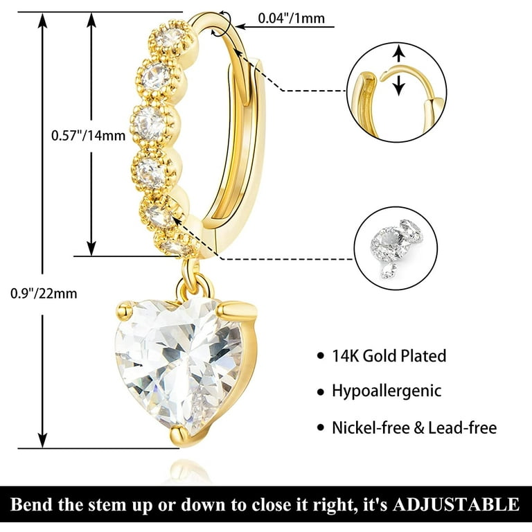 Diamond Rivet Stud Earrings, 14k Gold