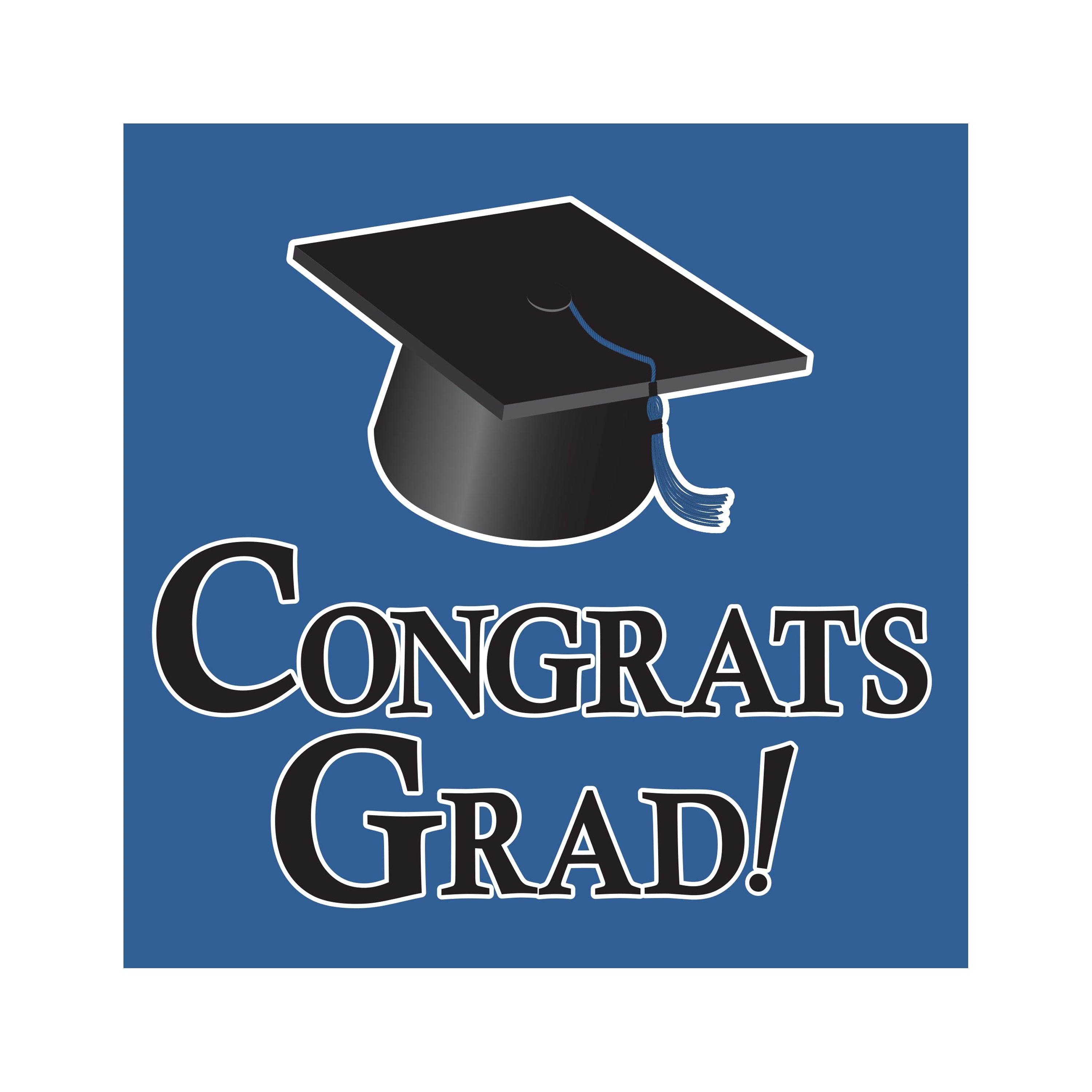 Cobalt Blue Congrats Grad Card Box
