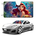 thumbnail image 1 of My Little Mermaid Ariel Princess-theme Windshield Sun Shade Front Protector Folding Car Sun Visor Blocks Uv Rays Keeps Your Vehicle Cool52in*28in(130cm*70cm), 1 of 6