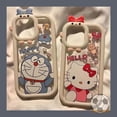 thumbnail image 2 of Funda Hello Kitty Para Samsung A12 A03s A13 A53 A32 A03 A52 A73 A23 A22 A02s A50 A51 A52s A50s A21s A71 A11 A33 3D Bow-knot Little Monster Lens Dibujos Animados Doraemon De Pareja Suave, 2 of 3