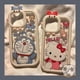 thumbnail image 2 of Funda Hello Kitty Para Samsung A12 A03s A13 A53 A32 A03 A52 A73 A23 A22 A02s A50 A51 A52s A50s A21s A71 A11 A33 3D Bow-knot Little Monster Lens Dibujos Animados Doraemon De Pareja Suave, 2 of 3