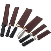 Knife Sheath, Knife Guard, Knife Sleeve, Knife Holder Sleeve, Waterproof Knife Covers,Professional Knife Edge Guard,Universal Blade Covers,Set Of 6 (Brown)