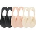 thumbnail image 2 of Pitauce 6 Pairs Womens Ice Silk No Show Socks Lightweight Ultra-Thin Invisible Flat Socks Low Cut Liner Non Slip Casual Flats Boat Socks, 2 of 9
