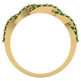 thumbnail image 5 of 0.495 ctw Wedding Band for Women - 18K yellow Gold Simulated Emerald Stackable Eternity Ring, 5 of 6