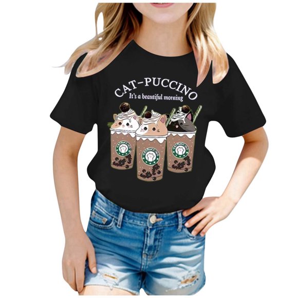 T-Shirts pour Garçons Tout-Petits Été Mignon Mode Imprimé Manches Courtes Décontracté Ample Confortable T-Shirt Printemps pour Garçon 2-4 Ans