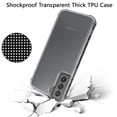 thumbnail image 3 of For Samsung Galaxy S21 FE /Fan Edition Hybrid Transparent Thick Pure TPU Rubber Silicone 4 Corners Gel Shockproof Protective Back Cover ,Xpm Phone Case [Clear], 3 of 7