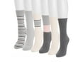 thumbnail image 4 of Muk Luks Women's Crew Boot Socks, 6-Pack, Fits Shoe Sizes: 6-10, 4 of 4