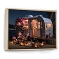 thumbnail image 2 of Designart "Desert Getaway with Pink Camping Van II" Landscapes Framed Wall Art - Country Pink Camping Travel Living Room Framed Canvas Art, 2 of 6