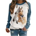thumbnail image 2 of Ichuanyi liquidación de la moda femenina camiseta suelta de manga larga blusa redonda de cuello redondo ICHUANYI WER2023081605038, 2 of 5
